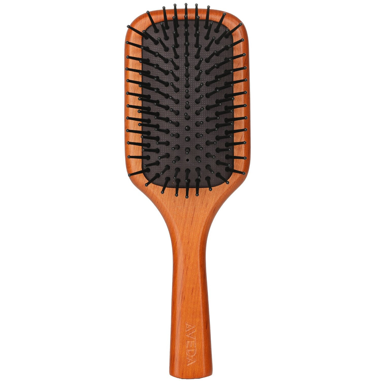 Aveda Wooden Mini Paddle Brush, eco-friendly detangler with unique ventilation design, perfect for all hair types and on-the-go styling.