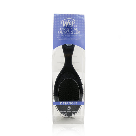 Wet Brush Original Detangler in black, featuring IntelliFlex bristles for painless detangling of all hair types.