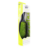 Wet Brush Shine Enhancer in black, featuring natural boar bristles for smooth, shiny, and healthy hair without breakage.