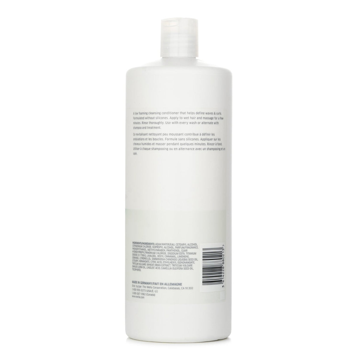 Wella Nutricurls Cleansing Conditioner, 1000ml, for wavy and curly hair, reduces frizz and enhances curl definition.