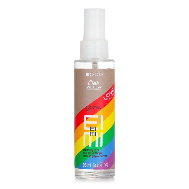 Wella EIMI Cocktail Me Gel Oil, 95ml, offers lightweight styling, manageability, and long-lasting anti-frizz with natural hold.