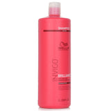 Wella Invigo Brilliance Color Protection Shampoo for coarse hair, 1000ml, enhances color vibrancy while providing smooth, shiny locks.