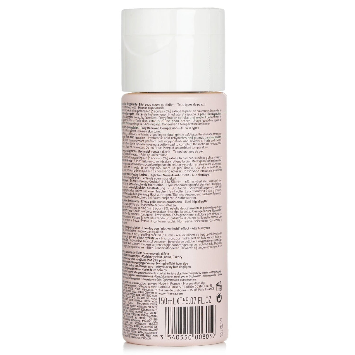 Filorga Oxygen-Peel Micro-Peeling Lotion in 150ml, rejuvenates skin with gentle exfoliation and deep hydration for a radiant complexion.