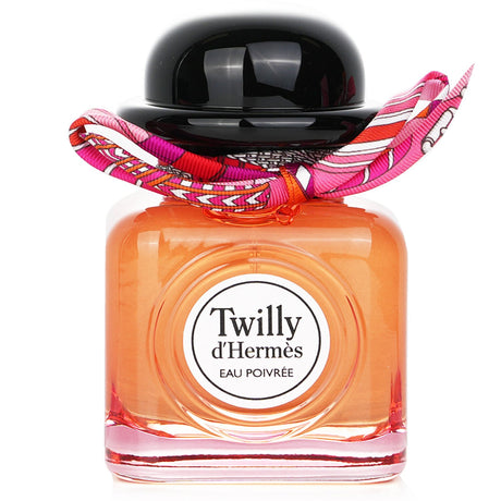 Hermes Twilly D'Hermes Eau Poivree 85ml, a floral fragrance with pink pepper, rose, and patchouli, embodying elegance for modern women.