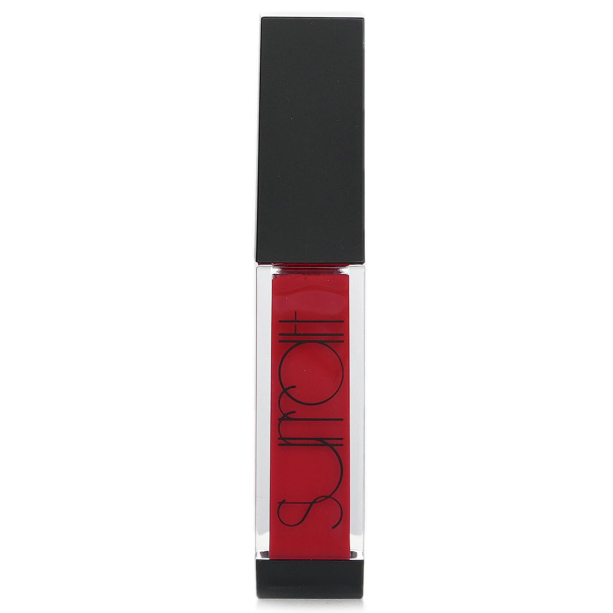 Surratt Beauty Lip Lustre in Bon Vivant, a luxurious orangey-red gloss with non-sticky, high-shine formula and precise applicator.