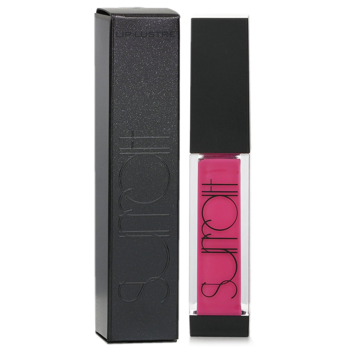 Bright pink Surratt Beauty Lip Lustre with flocked spatula for smooth application and high shine, perfect for any occasion.