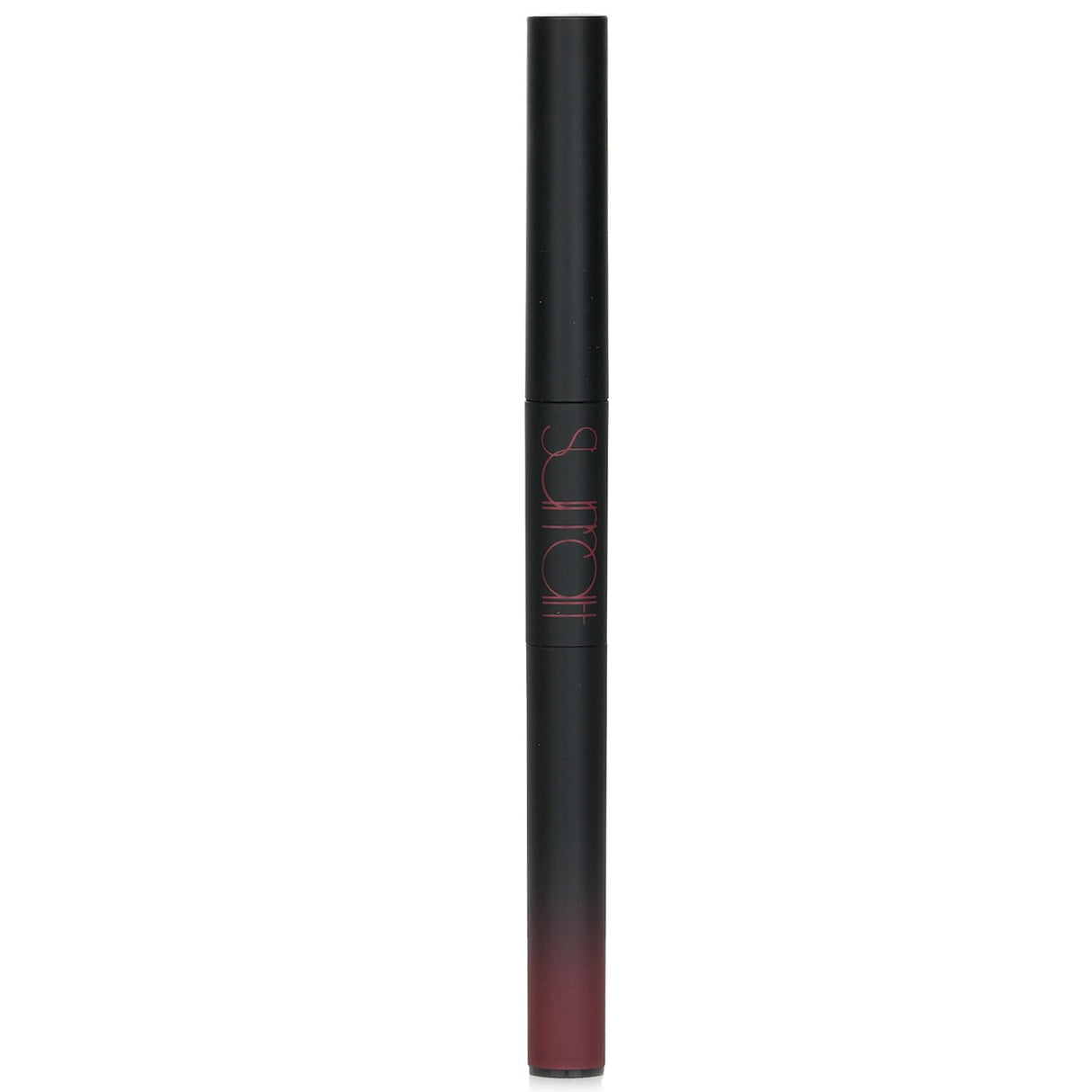 Dual-ended burgundy matte lipstick with creamy color and mattifying powder for long-lasting wear. Perfect for any occasion.