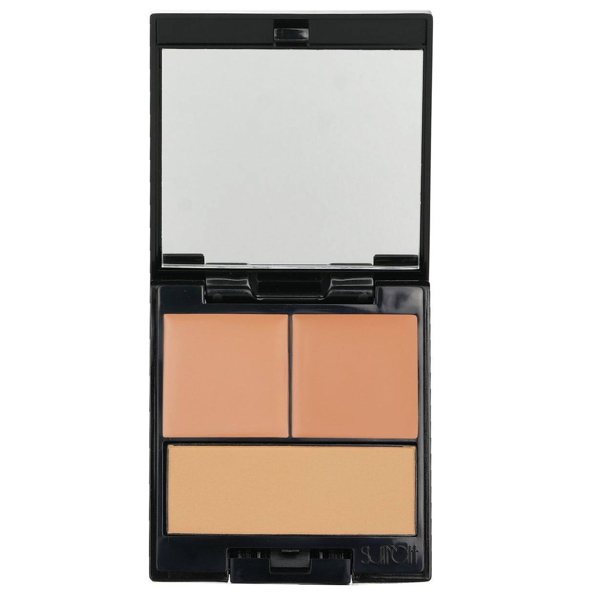 Surratt Beauty Perfectionniste Concealer Palette #5 features two rich concealer shades and setting powder for flawless deep skin tones.