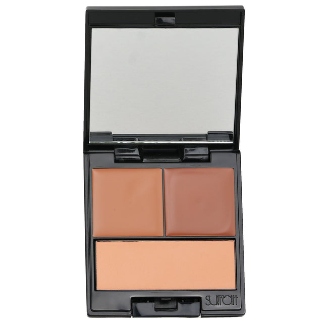 Surratt Beauty Concealer Palette #6 features two concealers and a setting powder for flawless coverage and customizable shades.