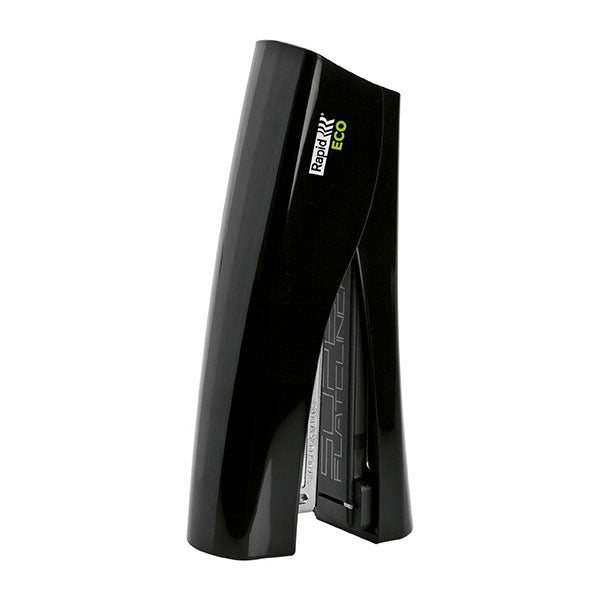 Eco-friendly stand-up stapler made from 100% recycled plastic, staples up to 25 sheets with SuperFlatClinch technology.