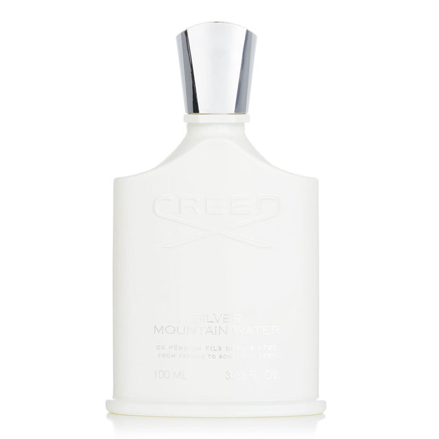 Elegant Creed Silver Mountain Water fragrance spray, 100ml/3.3oz, features fresh bergamot & complex green tea notes.