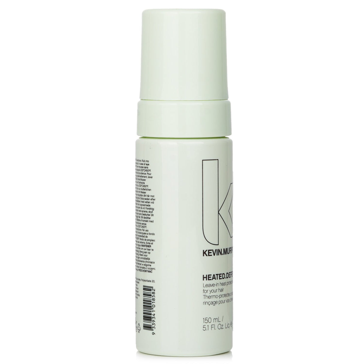 Leave-in heat protection spray, lightweight and moisturizing, shields hair from styling damage up to 450°F, ideal for all hair types.