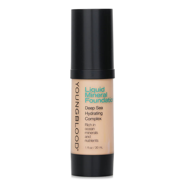 Youngblood Liquid Mineral Foundation in Ivory, 30ml – a nourishing, sheer foundation for a flawless, radiant complexion.