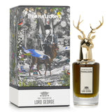 Sophisticated 75ml Penhaligon's Lord George Eau De Parfum, featuring an intoxicating blend of brandy, shaving soap, tonka bean, and amber.