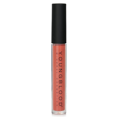 Youngblood Lipgloss in Primrose offers luminous color and hydration with Vitamin E and Sunflower Seed Oil for fuller lips.