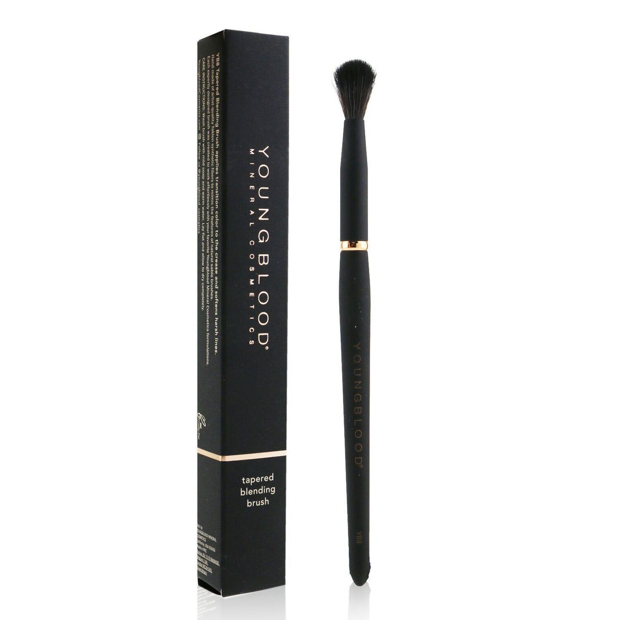 Fluffy Youngblood YB8 Tapered Blending Brush for seamless eyeshadow application and softens harsh lines.