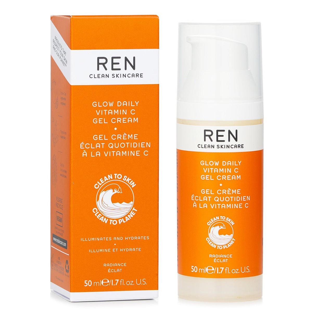 Ren - Radiance Glow Daily Vitamin C Gel Cream (For All Skin Types)  - 50ml/1.7oz