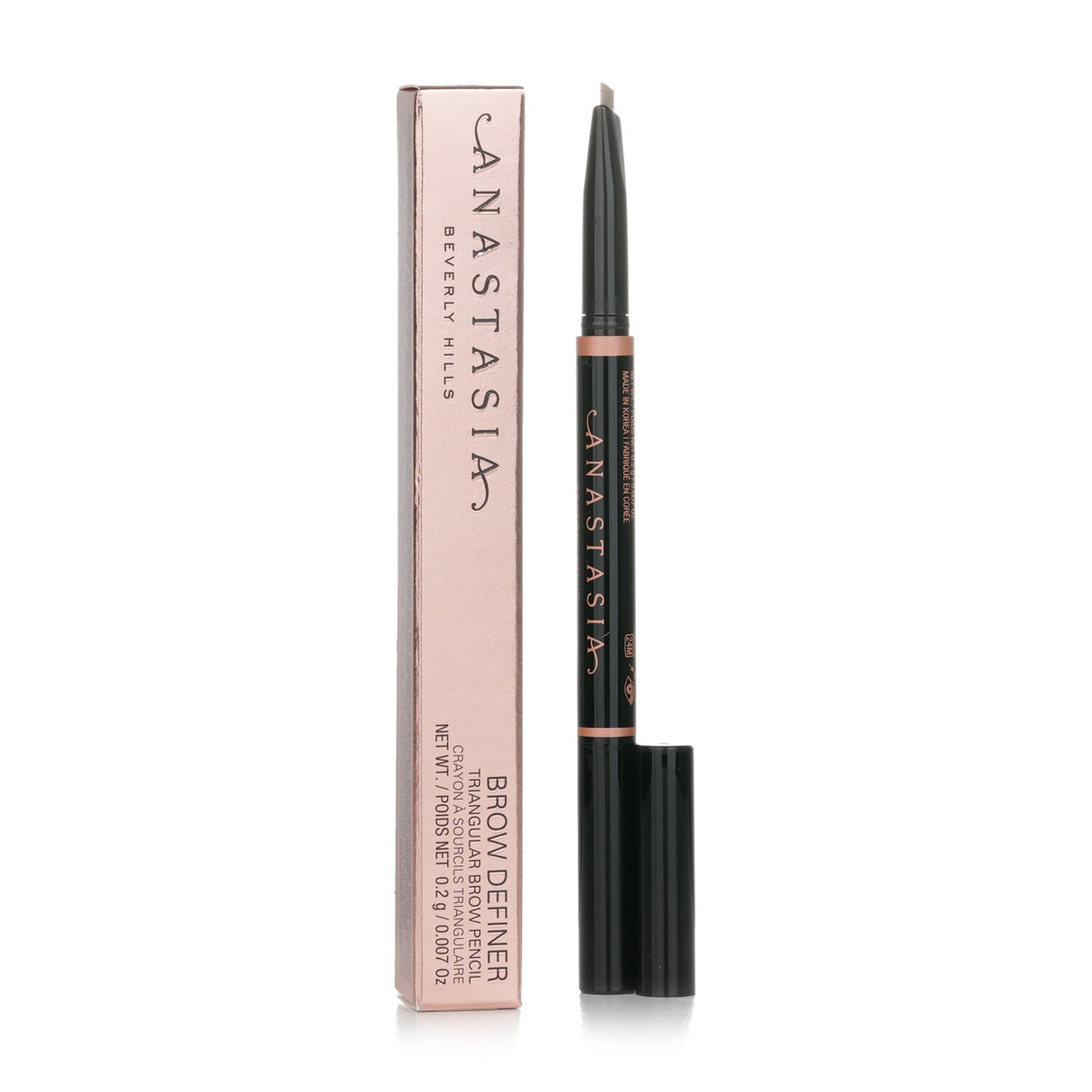 Anastasia Beverly Hills Brow Definer Pencil in #Blonde, triangular tip for precise eyebrow shaping and natural blendable finish.