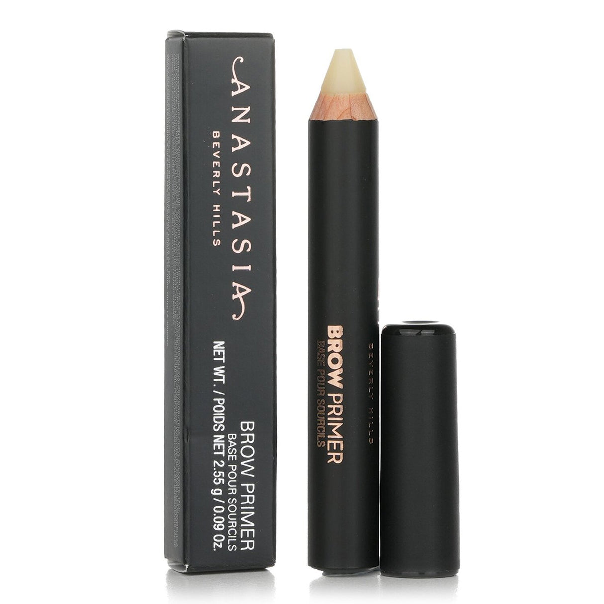 Anastasia Beverly Hills Brow Primer, a colorless wax pencil for flawless, well-groomed eyebrows with flexible hold and seamless application.