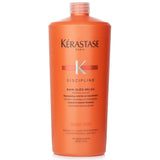 Kerastase Discipline Bain Oleo-Relax Shampoo, 1000ml, for voluminous, unruly hair; hydrates, controls frizz, and enhances manageability.