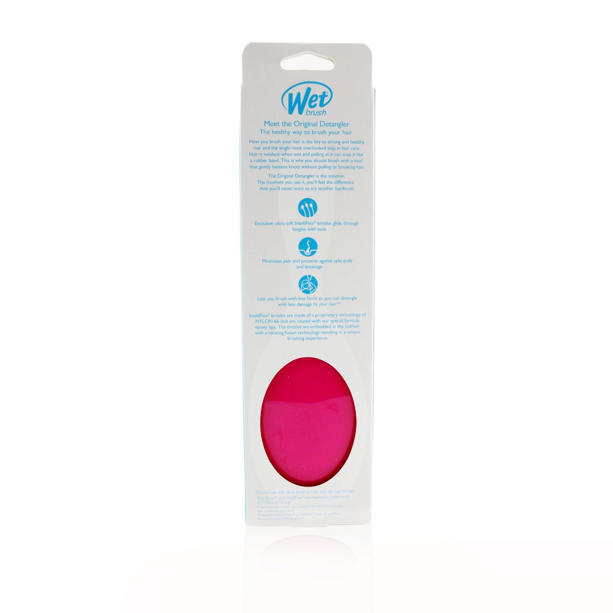 Vibrant pink Wet Brush - Original Detangler with ultra-soft IntelliFlex bristles for painless detangling of all hair types.