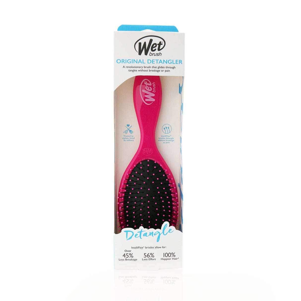 Pink Wet Brush Original Detangler with ultra-soft bristles for effortless detangling, minimizing pain and hair damage.