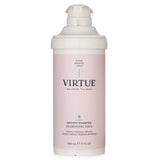 Bottle of Virtue Smooth Shampoo, 500ml, featuring Alpha Keratin 60ku®, Pink Pomelo, and Gotu Kola for frizz control and hydration.