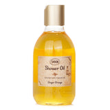 Sabon Ginger Orange Shower Oil in a 300ml plastic bottle, moisturizing body wash with essential oils for soft, refreshed skin.