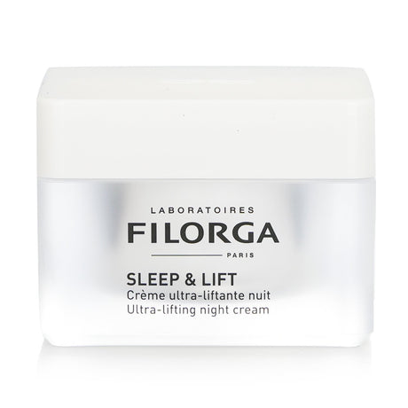 Filorga Sleep & Lift Night Cream in a 50ml jar, offering ultra-lifting, nourishing, and rejuvenating skin benefits overnight.