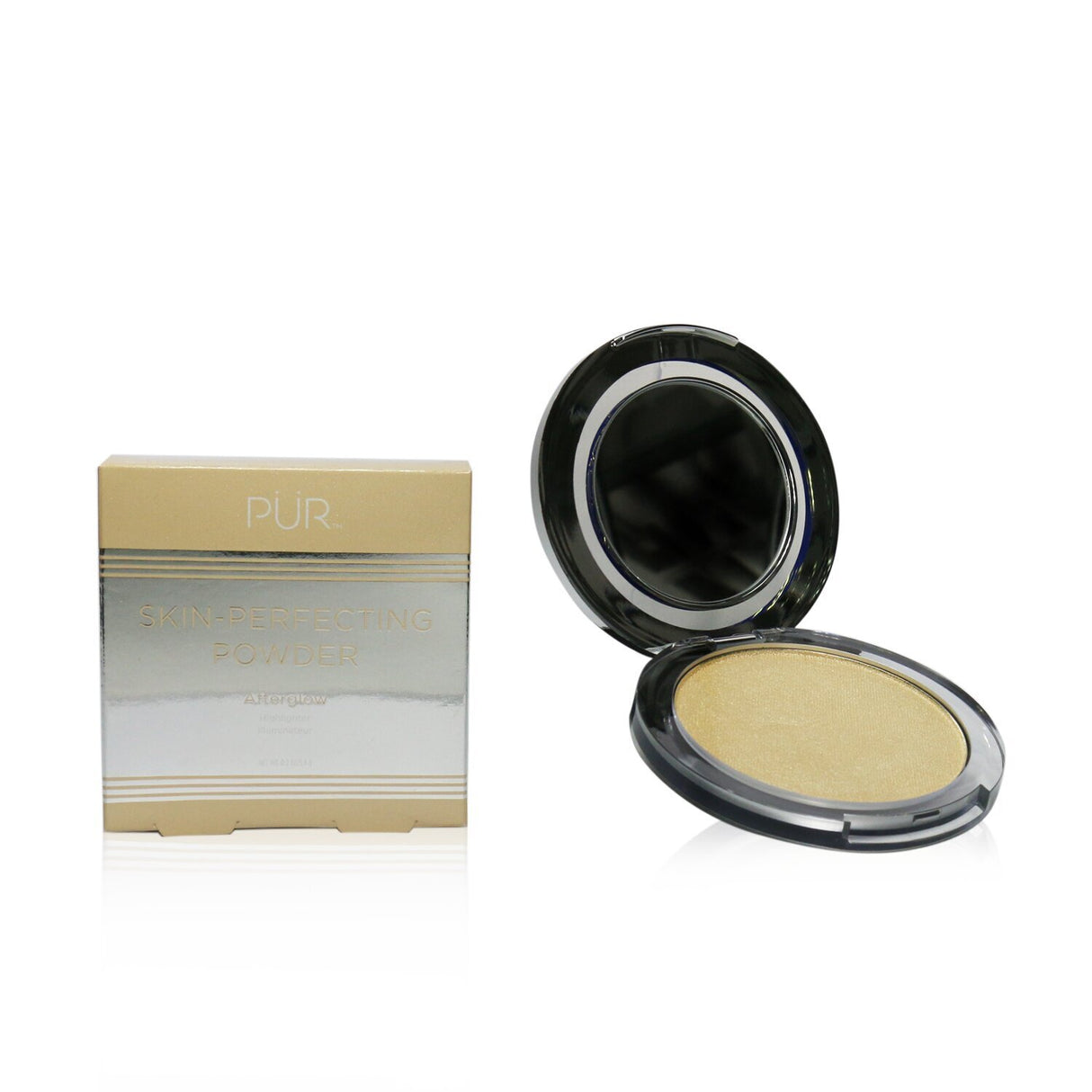 Highlighting powder in a sleek compact, featuring a sheer, blendable texture for a radiant finish on all skin tones.