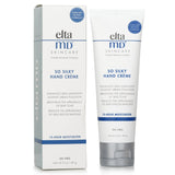 Luxurious EltaMD So Silky Hand Creme in a 85g tube, designed to deeply moisturize and nourish sensitive skin.