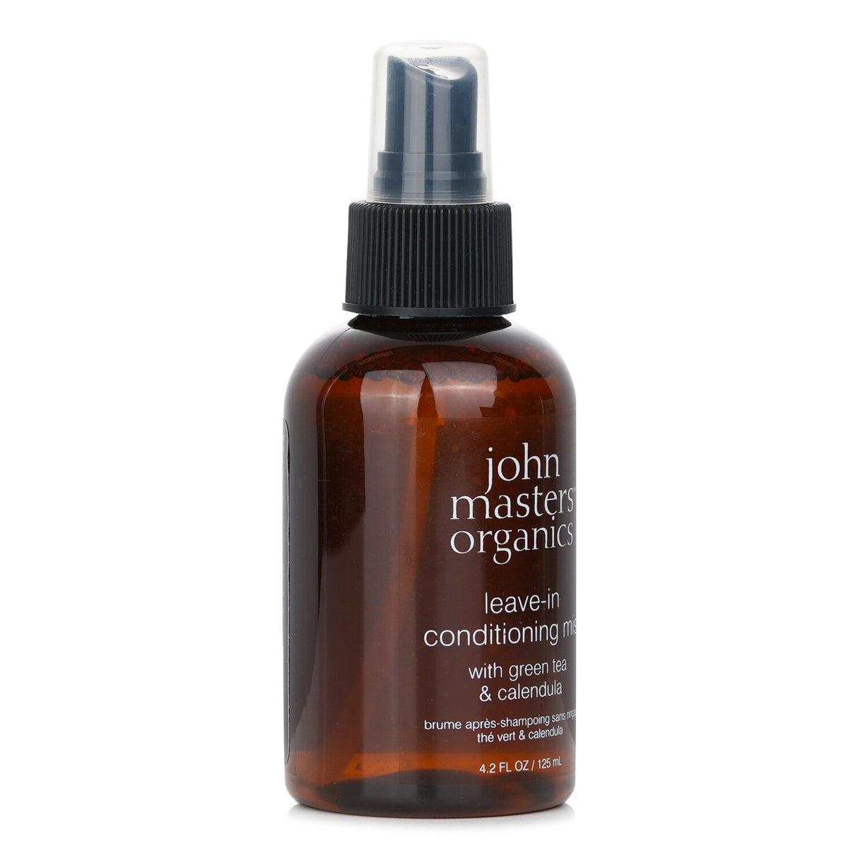 Lightweight leave-in conditioning mist with green tea and calendula for soft, shiny, and healthy hair. Ideal for daily use.