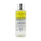 L'Occitane bi-phasic makeup remover gently removes stubborn makeup and impurities from eyes and lips, suitable for all skin types.