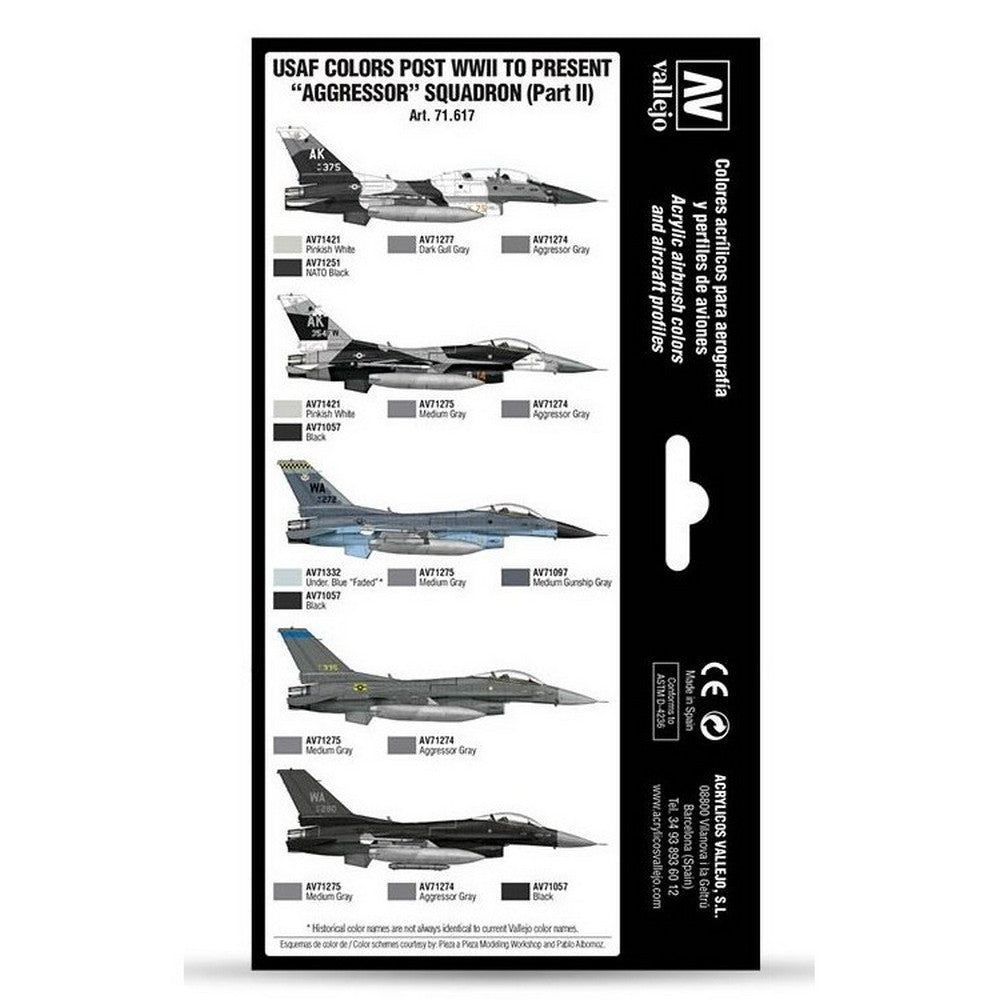 Vallejo - Model Air - Usaf - Present Aggressor Squadron Part Ii 8 Colour Set