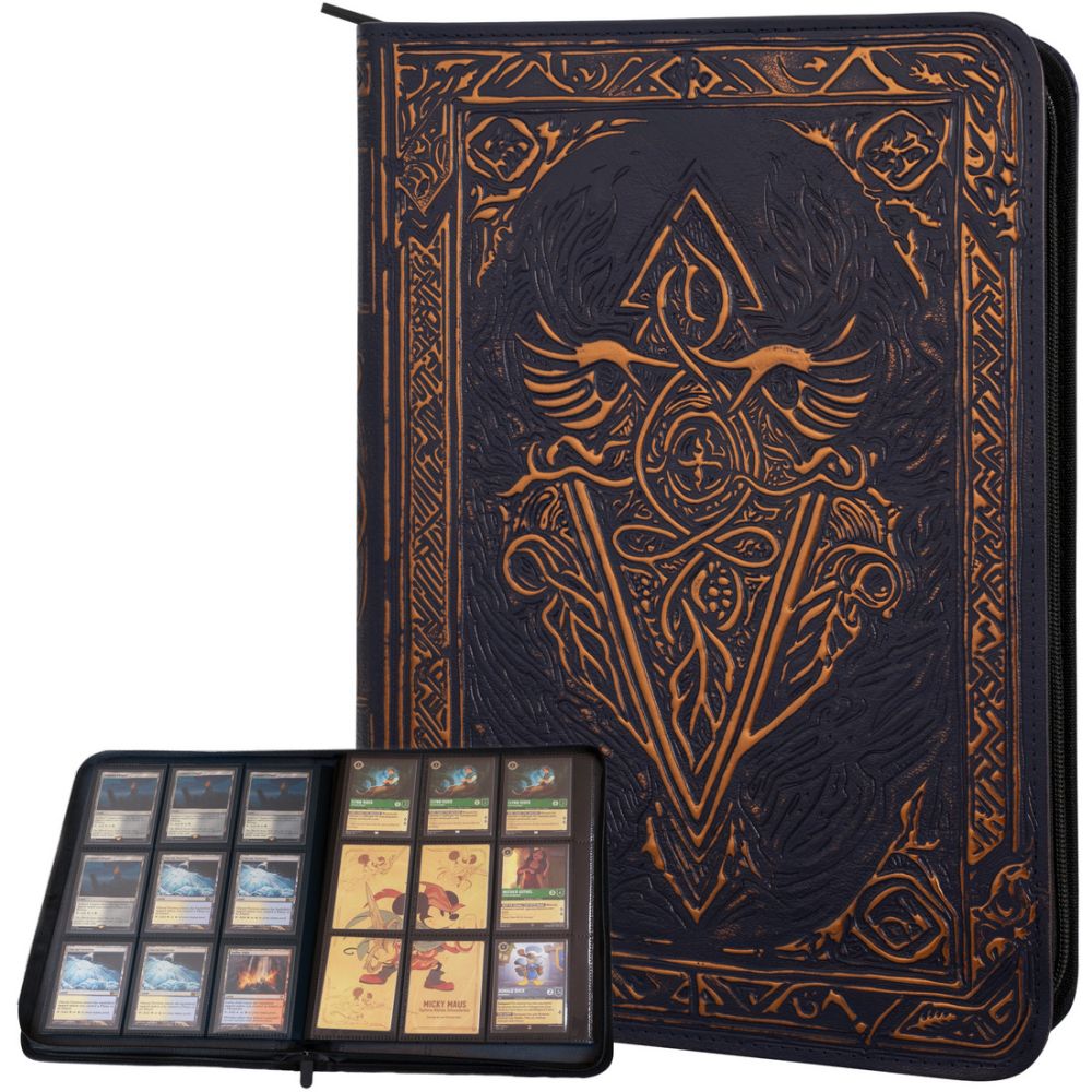 TCG Faux - Leather Trading Card Binder - Blue