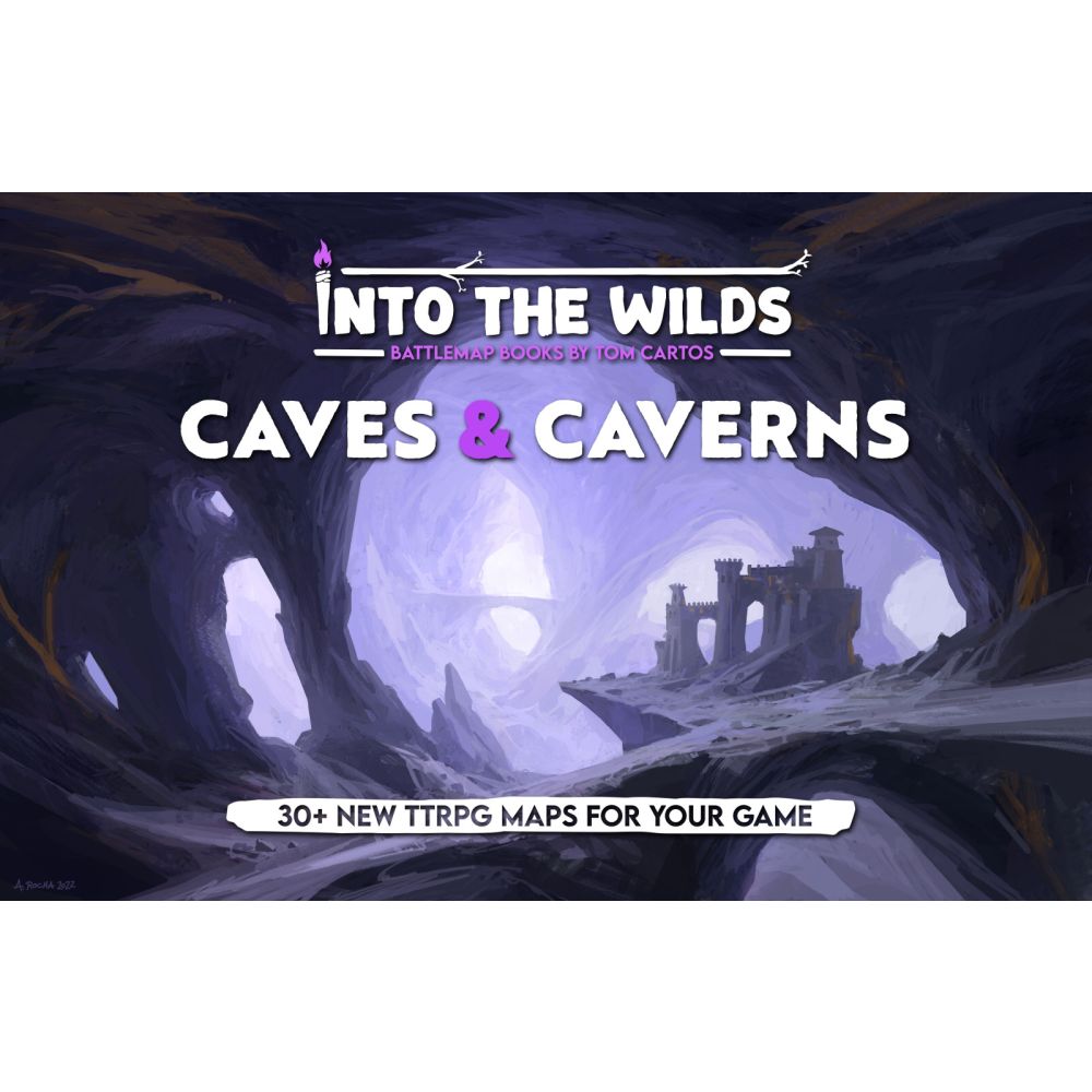 Into the Wilds Battlemap Books - Caves & Caverns Board Game