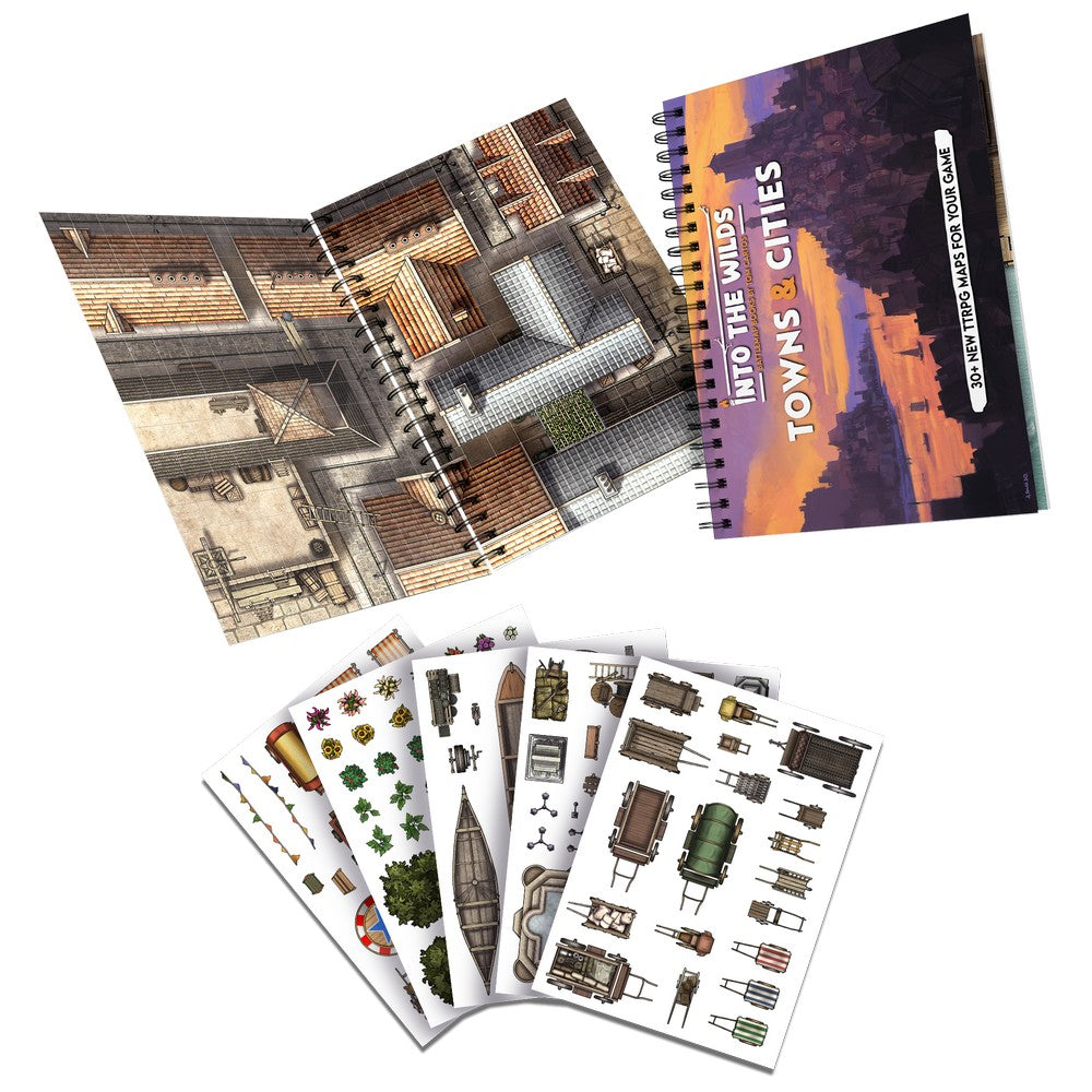 Into the Wilds Battlemap Books - Towns & Cities