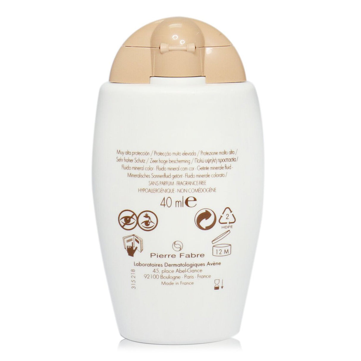 Avene - Very High Protection Tinted Mineral Fluid SPF 50+ - For Sensitive & Into