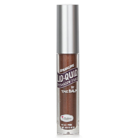 Sparkling liquid eyeshadow in #Irish Coffee shade, offering buildable, long-lasting shimmer for stunning eye makeup looks.