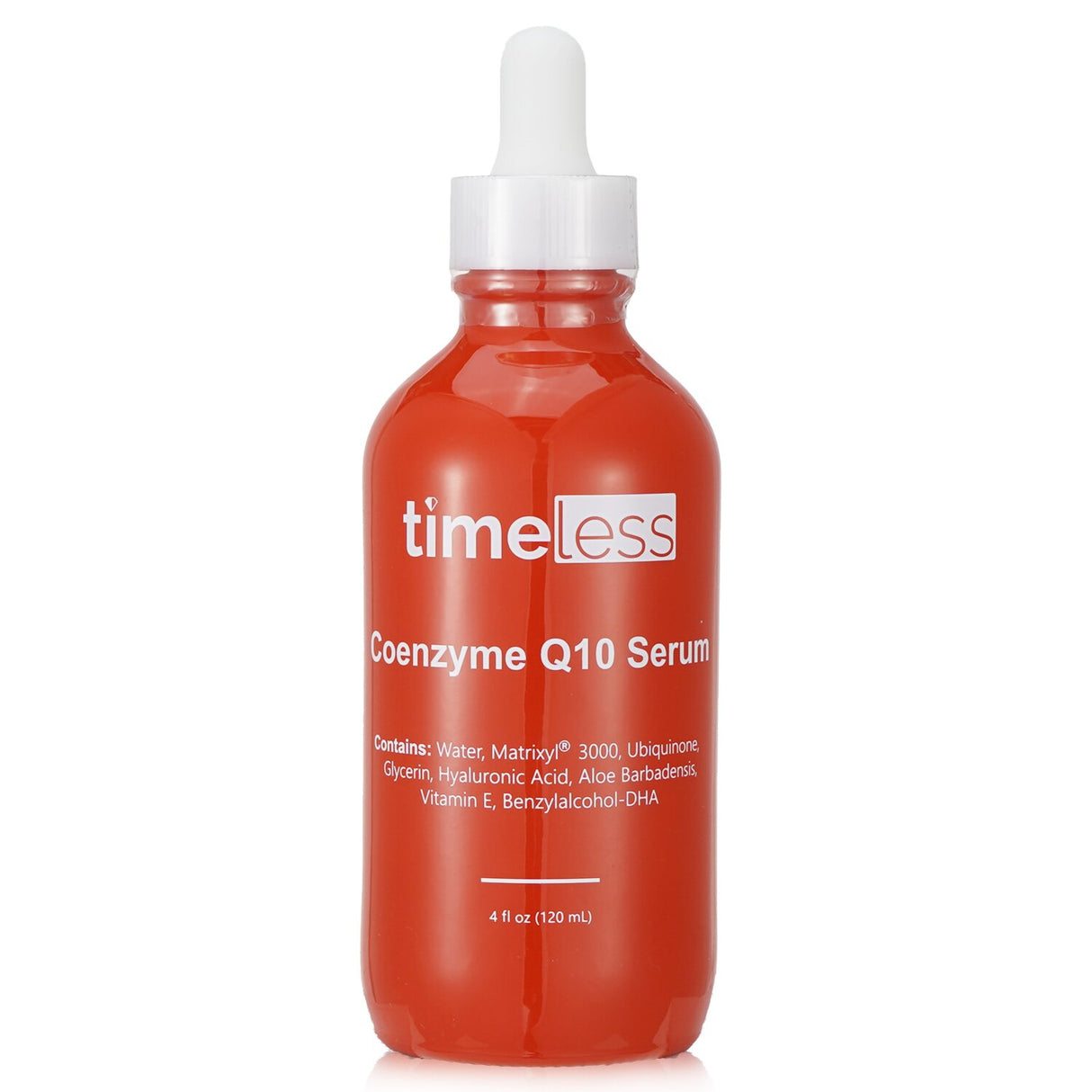 Anti-aging serum featuring Coenzyme Q10, Matrixyl 3000, and Hyaluronic Acid for youthful, hydrated skin.
