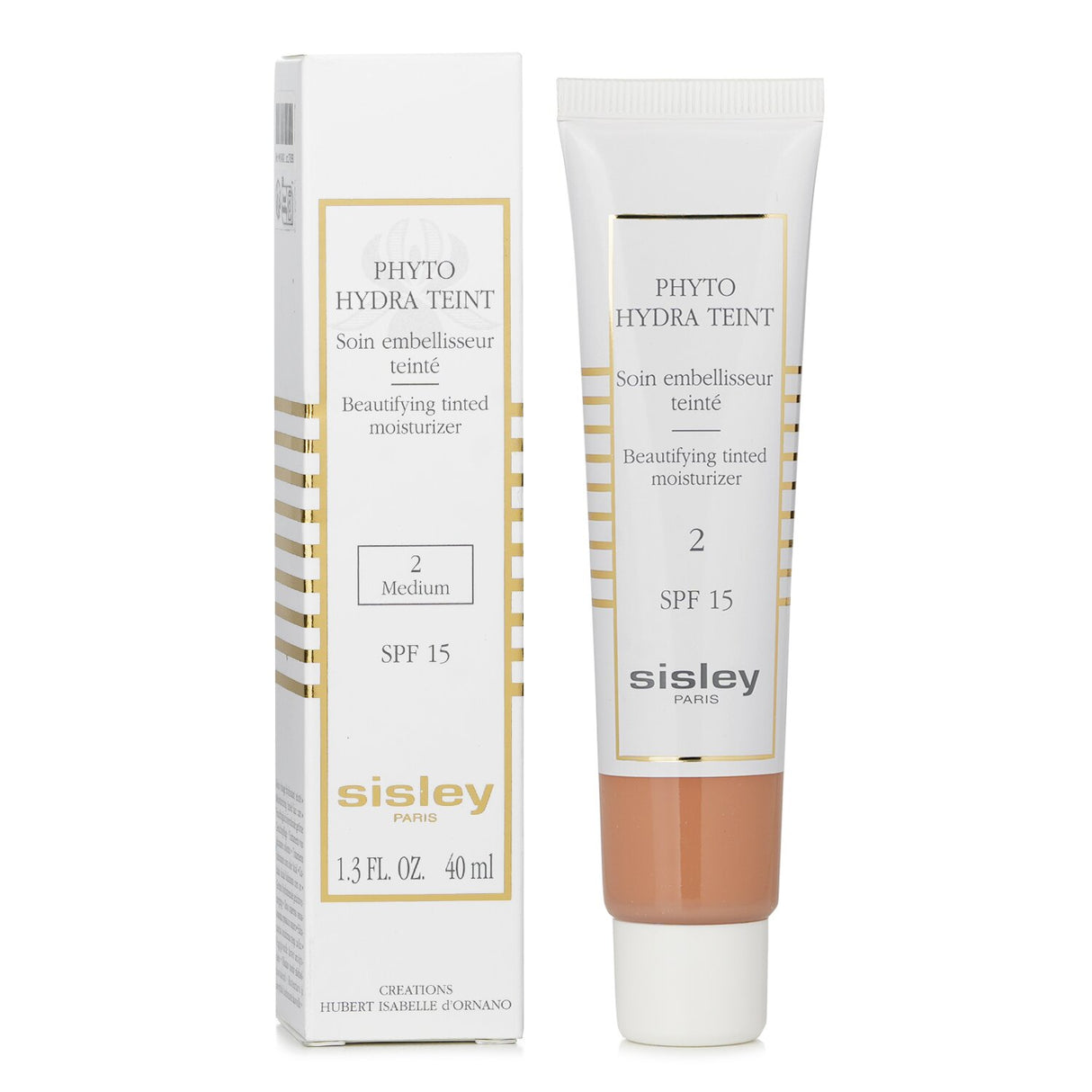 Sisley Phyto Hydra Teint tinted moisturizer #2 Medium offers a radiant, lightweight finish with SPF 15 for healthy, glowing skin.