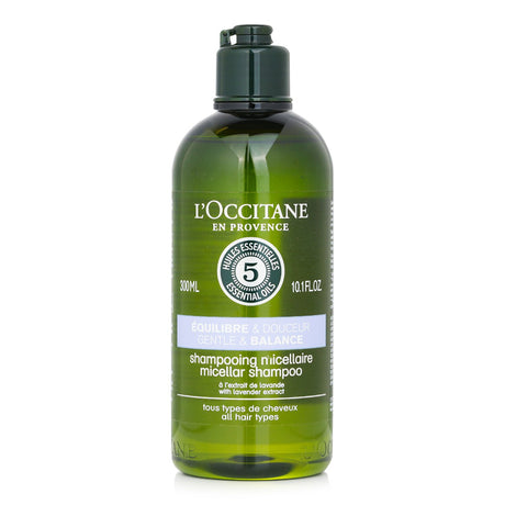 L'Occitane Aromachologie Micellar Shampoo offers gentle cleansing for all hair types, infused with essential oils for a refreshing experience.