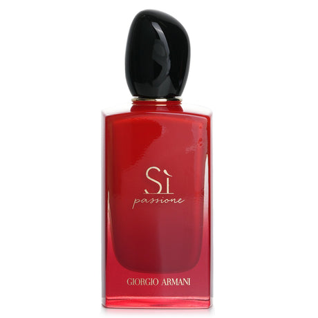 Giorgio Armani Si Passione Intense Eau De Parfum 100ml - a floral woody scent with blackcurrant, jasmine, and a warm base of musk and vanilla.