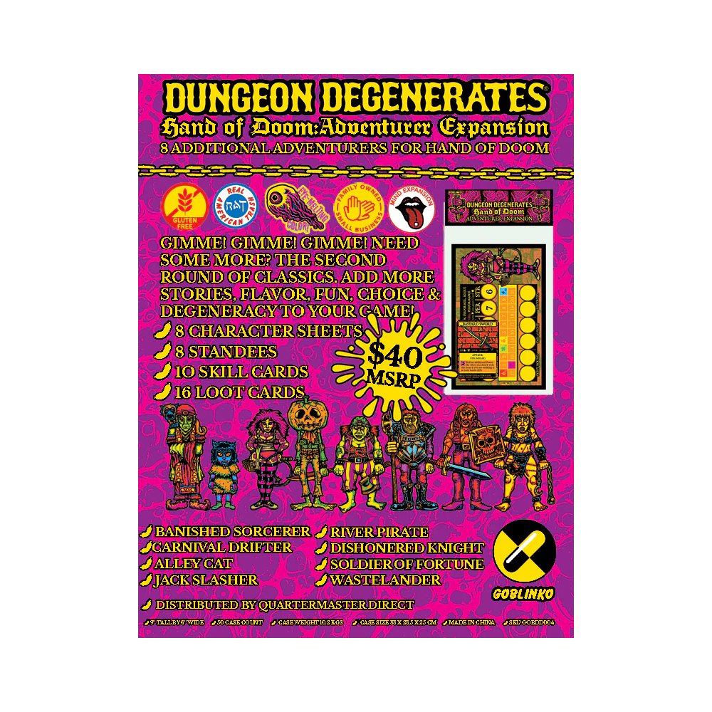 Dungeon Degenerates - Adventurer Expansion Board Game