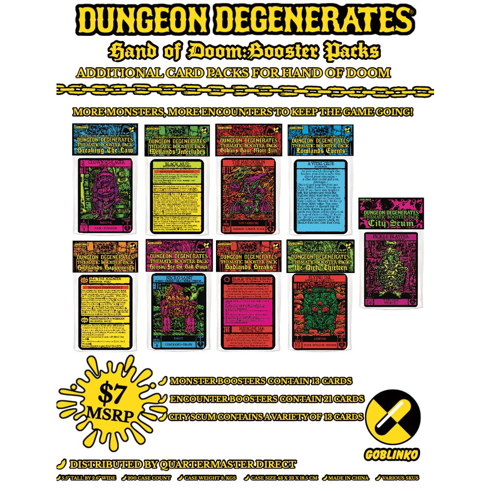Dungeon Degenerates - Hooray for the Bad Guys Booster Board Game