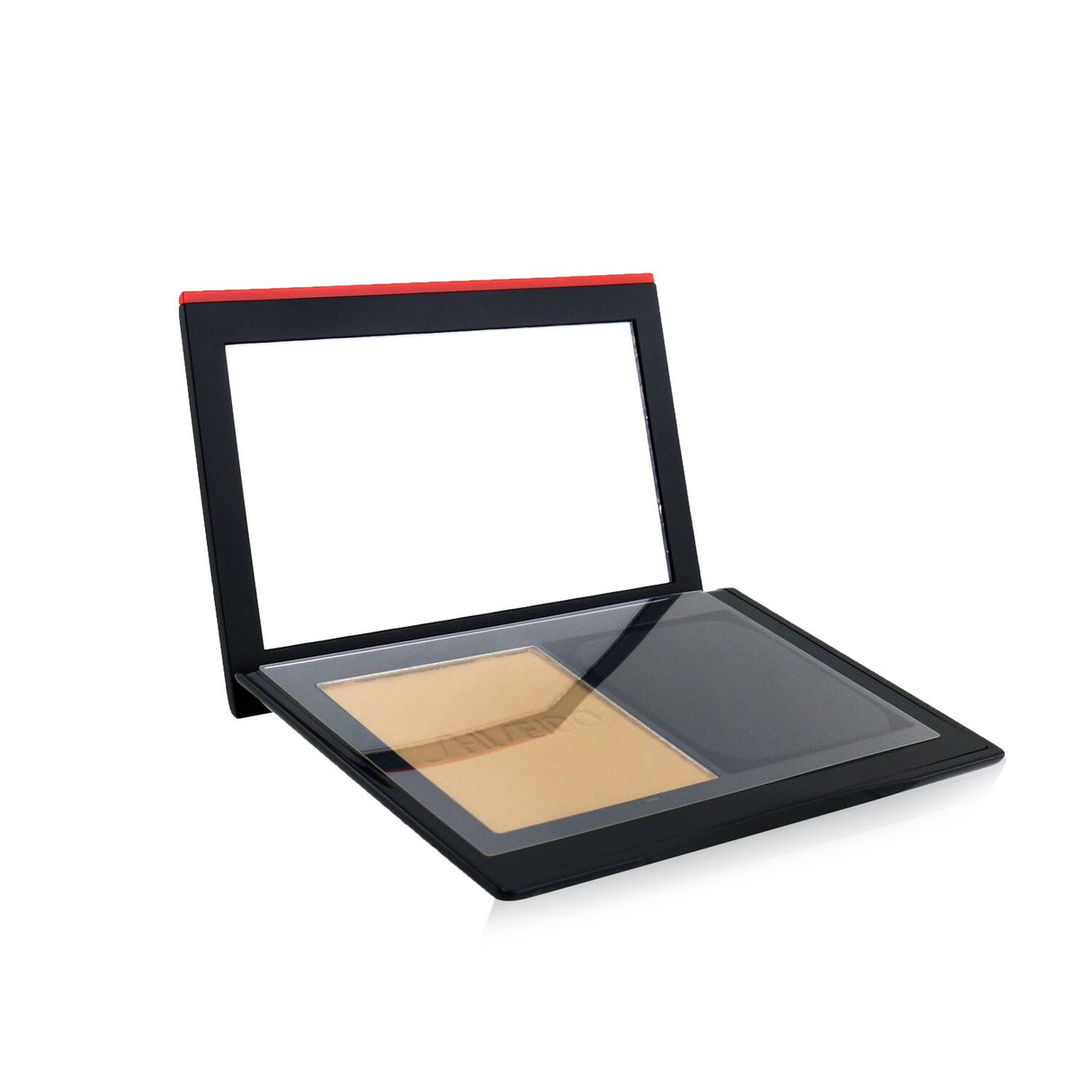 Shiseido Synchro Skin Self Refreshing Powder Foundation #240 Quartz in a sleek case, offering weightless coverage for all skin types.