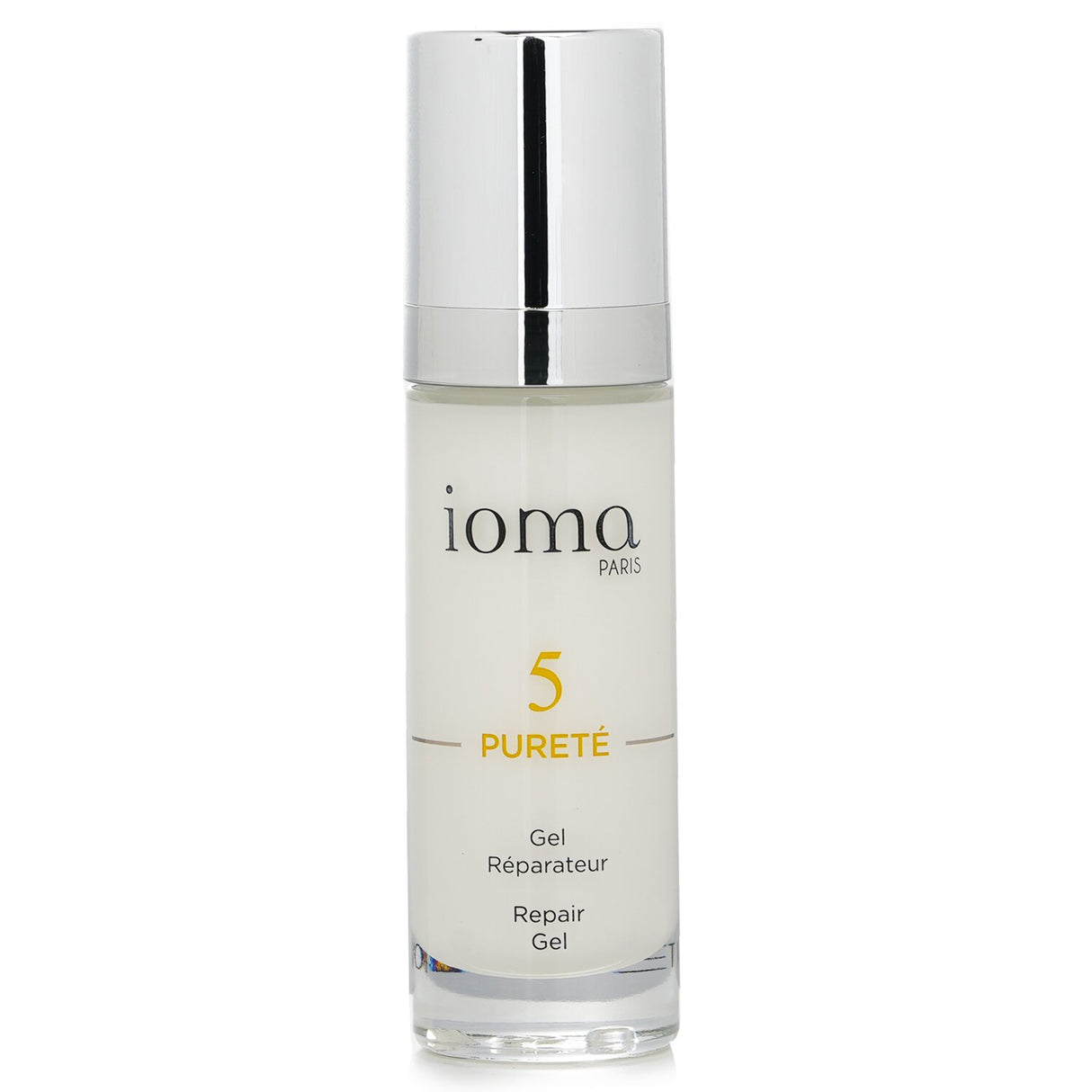 IOMA Purete Repair Gel in a 30ml bottle, a non-greasy treatment for oily skin, enriched with Boswellic acid and Grapefruit Extract.