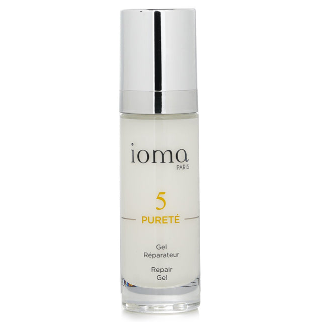 IOMA Purete Repair Gel in a 30ml bottle, a non-greasy treatment for oily skin, enriched with Boswellic acid and Grapefruit Extract.