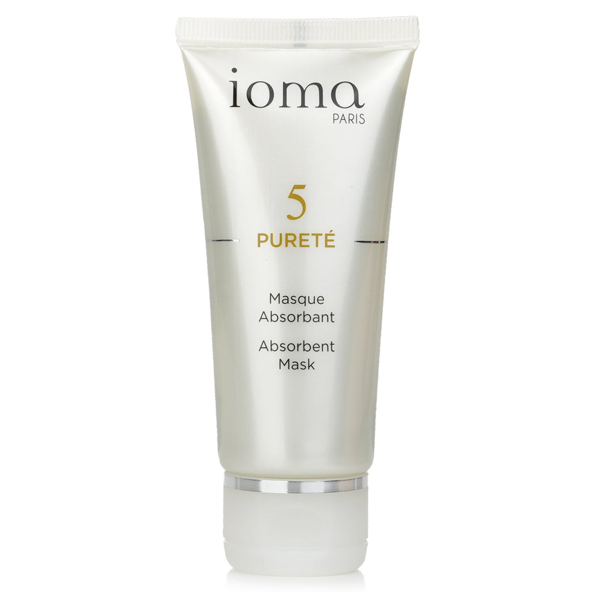 IOMA Purete Absorbent Mask in a 50ml tube, perfect for purifying oily skin and reducing shine with a creamy mineral texture.