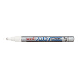 Uni Paint Marker 0.8mm Bullet Tip Silver PX-203